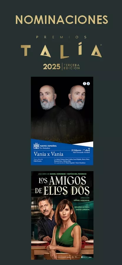 VANIA X VANIA, LOS AMIGOS DE ELLOS DOS, TEATRO, ARTES ESCENICAS, FINANCIACION, CREA SGR, PREMIOS TALIA, CREA ES TEATRO, ICC